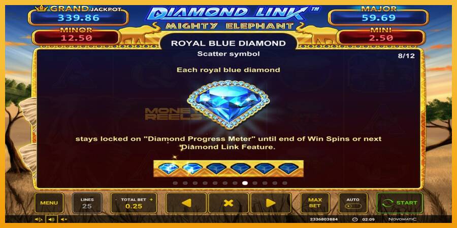 Diamond Link: Mighty Elephant automat za igre na sreću, slika 6