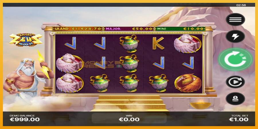 Angry Zeus Jackpot automat za igre na sreću, slika 2