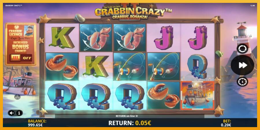 Crabbin Crazy 2 automat za igre na sreću, slika 3