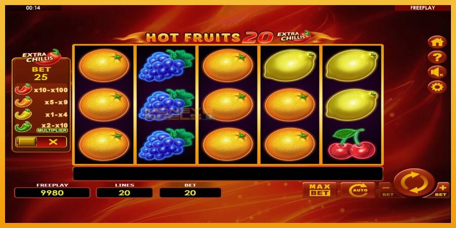 Hot Fruits 20 Extra Chillis automat za igre na sreću, slika 2