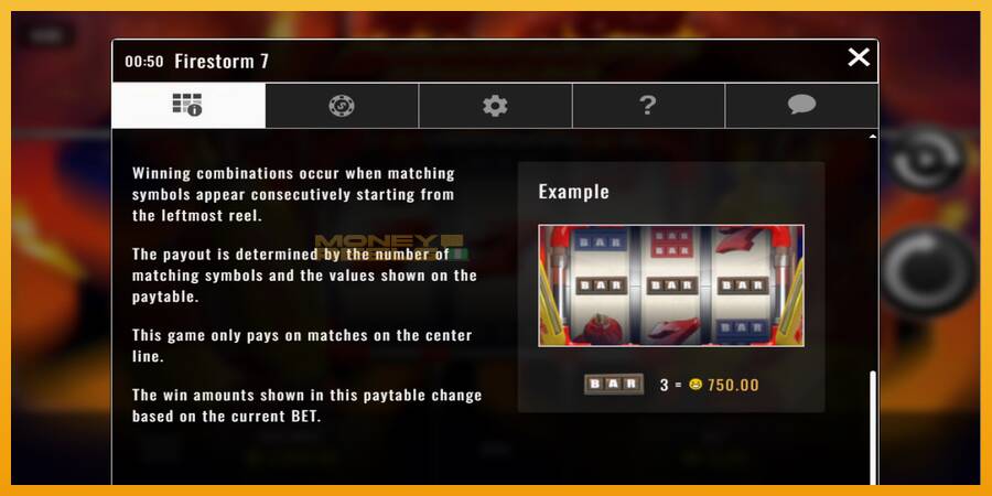 Firestorm 7 automat za igre na sreću, slika 5