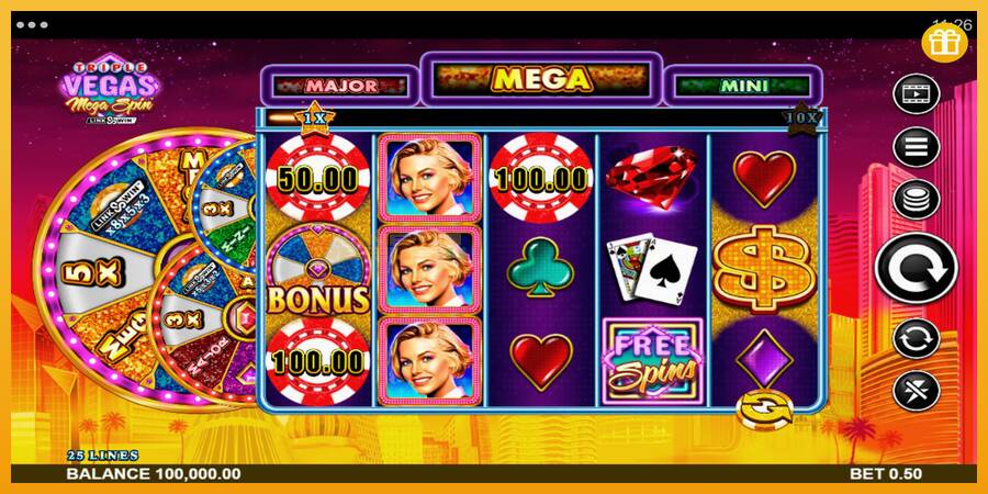 Triple Vegas Mega Spin automat za igre na sreću, slika 1