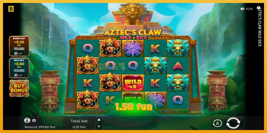 Aztecs Claw Wild Dice automat za igre na sreću, slika 2