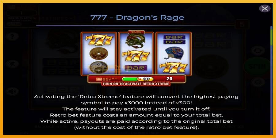 777 - Dragons Rage automat za igre na sreću, slika 4