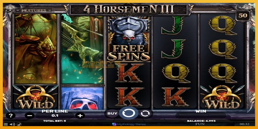 4 Horsemen III automat za igre na sreću, slika 2