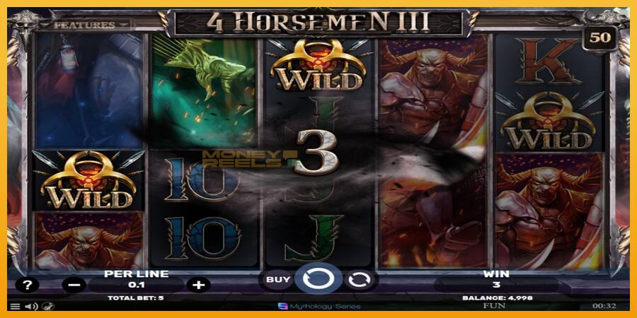 4 Horsemen III automat za igre na sreću, slika 3