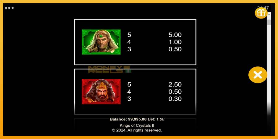 Kings of Crystals II Power Combo automat za igre na sreću, slika 6