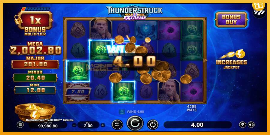 Thunderstruck Gold Blitz Extreme automat za igre na sreću, slika 5