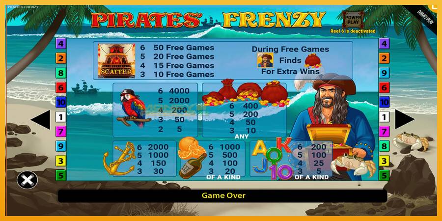 Pirates Frenzy automat za igre na sreću, slika 6