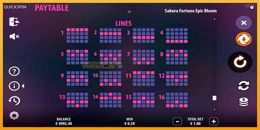 Sakura Fortune Epic Bloom automat za igre na sreću, slika 7