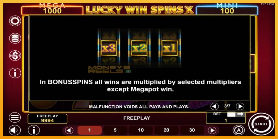 Lucky Win Spins X automat za igre na sreću, slika 6