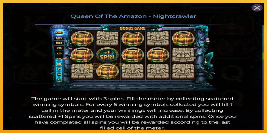 Queen of the Amazon - Nightcrawler automat za igre na sreću, slika 6