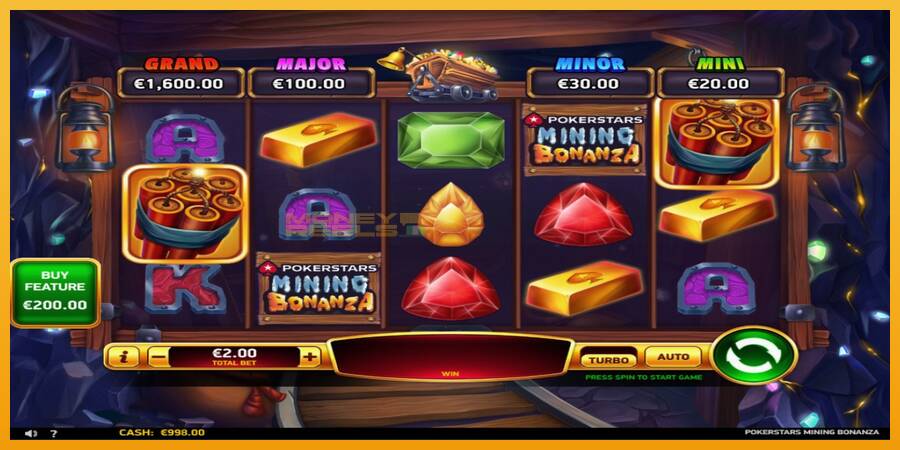 Pokerstars Mining Bonanza automat za igre na sreću, slika 2