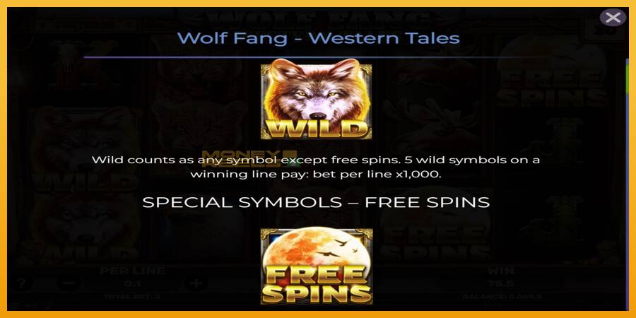 Wolf Fang - Western Tales automat za igre na sreću, slika 4