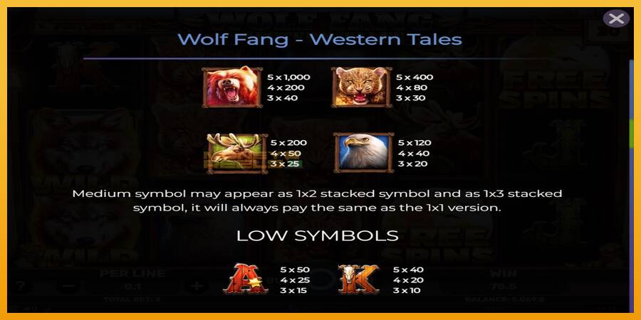 Wolf Fang - Western Tales automat za igre na sreću, slika 5