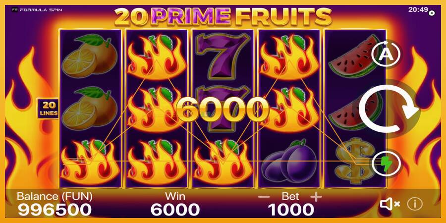 20 Prime Fruits automat za igre na sreću, slika 4