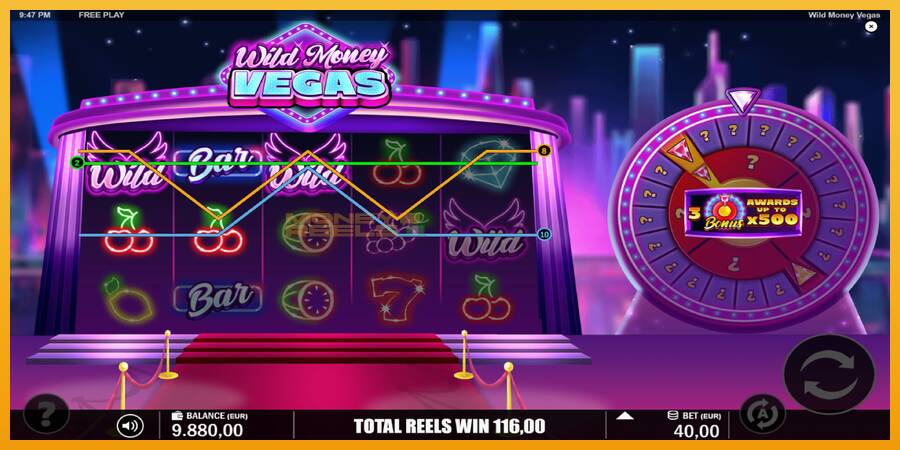 Wild Money Vegas automat za igre na sreću, slika 3