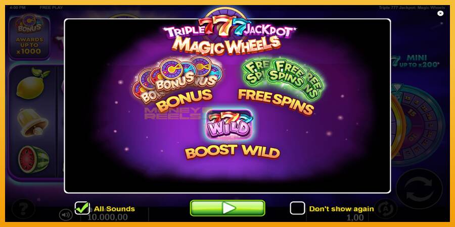 Triple 777 Jackpot Magic Wheels automat za igre na sreću, slika 1