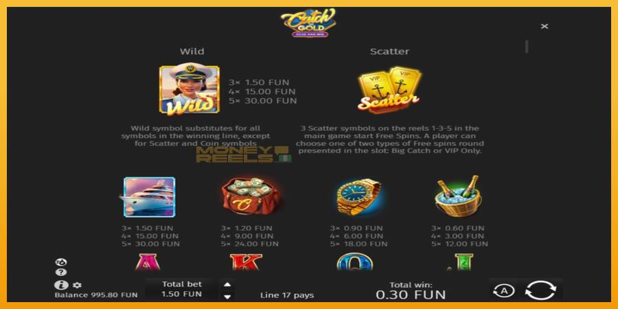 Catch The Gold Hold and Win automat za igre na sreću, slika 4