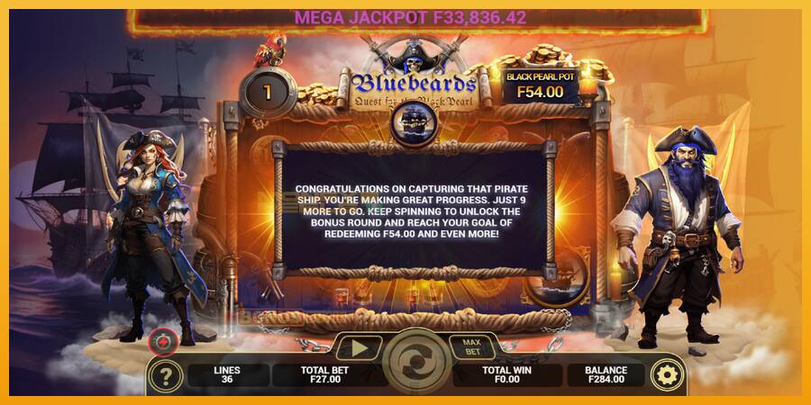 Bluebeard Quest for the Black Pearl automat za igre na sreću, slika 3