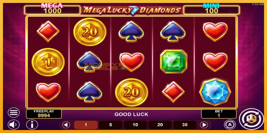 Mega Lucky Diamonds Hold & Win automat za igre na sreću, slika 2