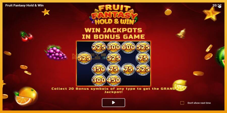 Fruit Fantasy Hold & Win automat za igre na sreću, slika 1