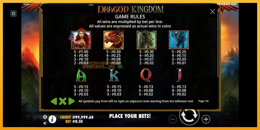 Dragon Kingdom automat za igre na sreću, slika 4