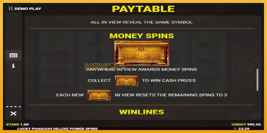 Lucky Pharaoh Deluxe Fortune Play automat za igre na sreću, slika 6