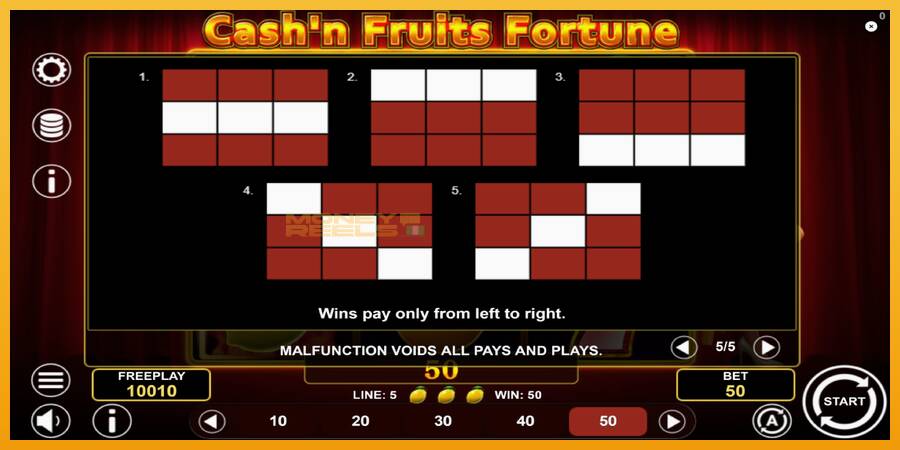 Cashn Fruits Fortune automat za igre na sreću, slika 7