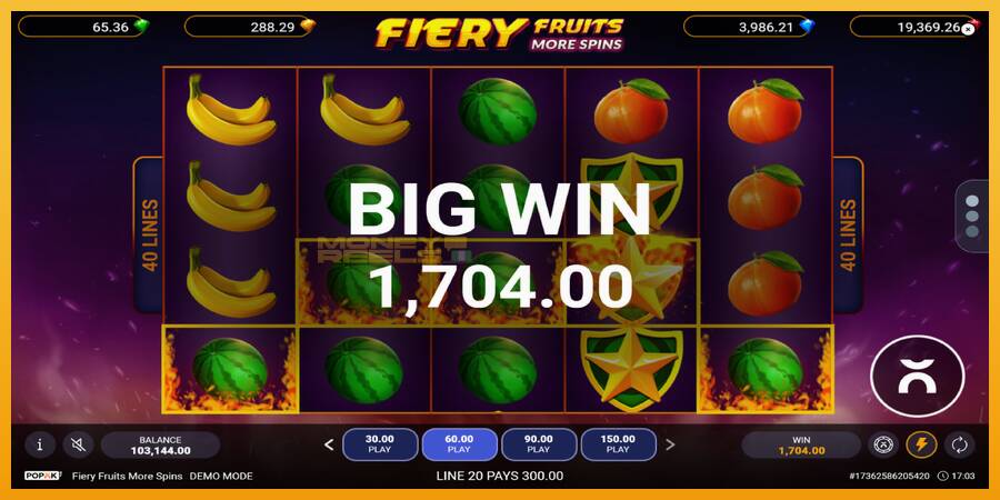 Fiery Fruits More Spins automat za igre na sreću, slika 4