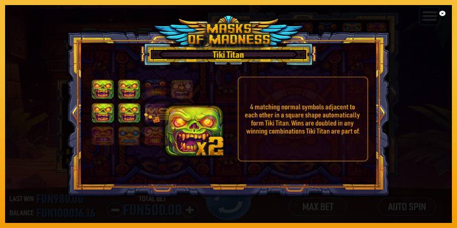 Masks of Madness automat za igre na sreću, slika 6