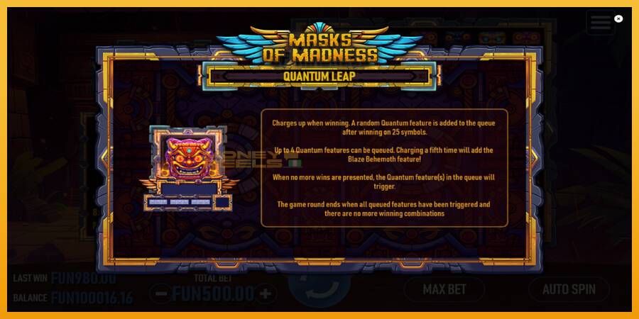 Masks of Madness automat za igre na sreću, slika 7