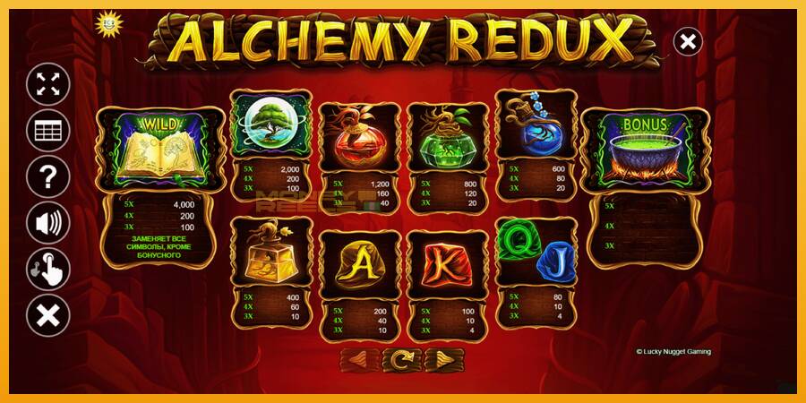 Alchemy Redux automat za igre na sreću, slika 6