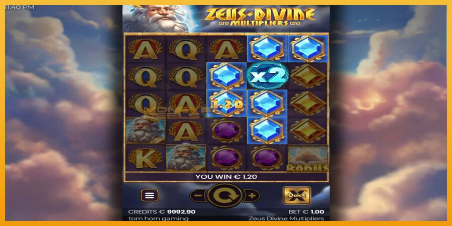 Zeus Divine Multipliers automat za igre na sreću, slika 3