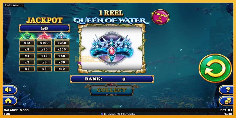 1 Reel Queen of Water automat za igre na sreću, slika 2