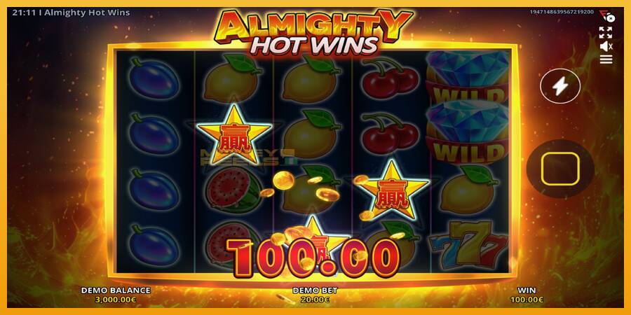 Almighty Hot Wins automat za igre na sreću, slika 3