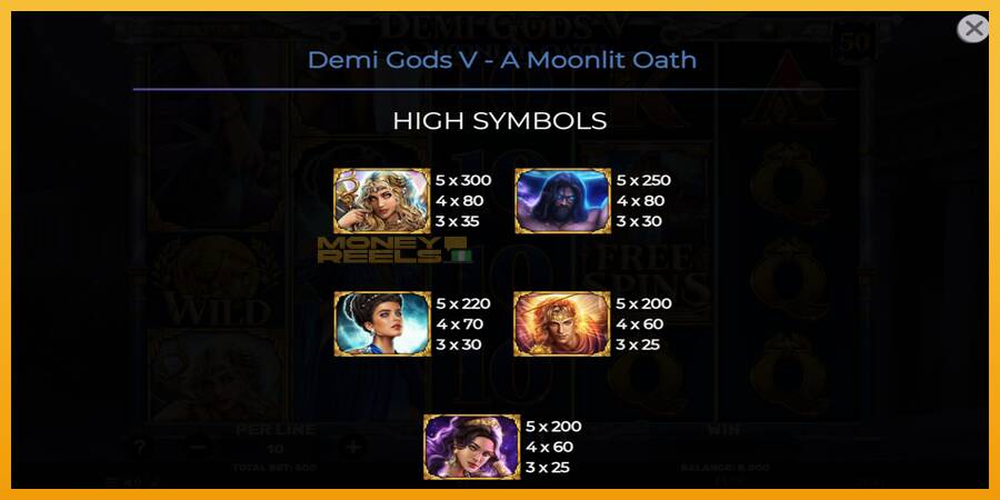 Demi Gods V – A Moonlit Oath automat za igre na sreću, slika 6