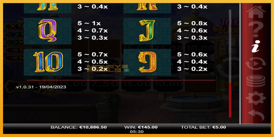 25 Coins Score The Jackpot automat za igre na sreću, slika 6