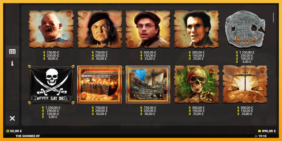 The Goonies Deluxe Rapid Fire Jackpots automat za igre na sreću, slika 5