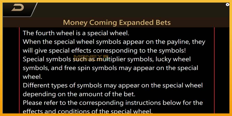 Money Coming 2 – Expanded Bets automat za igre na sreću, slika 5