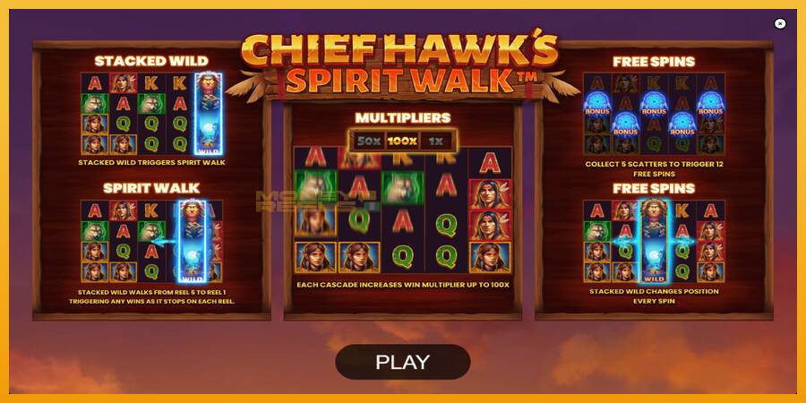 Chief Hawk’s Spirit Walk automat za igre na sreću, slika 1