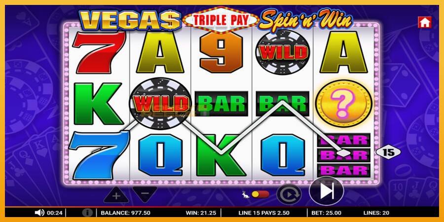 Vegas Triple Pay Spin n Win automat za igre na sreću, slika 2