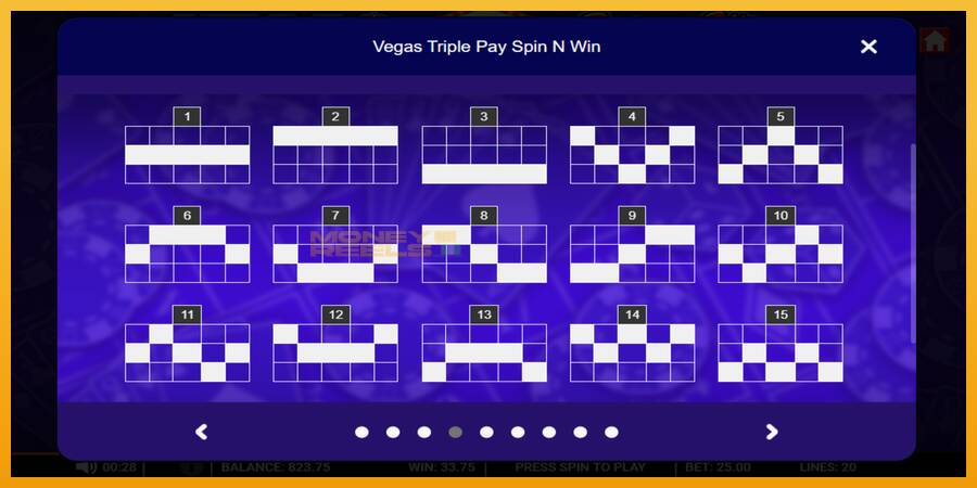 Vegas Triple Pay Spin n Win automat za igre na sreću, slika 5