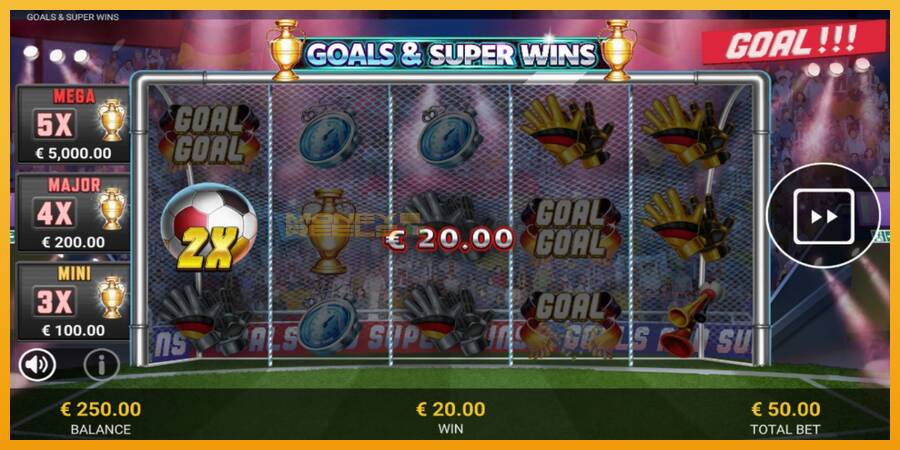 Goals & Super Wins automat za igre na sreću, slika 3