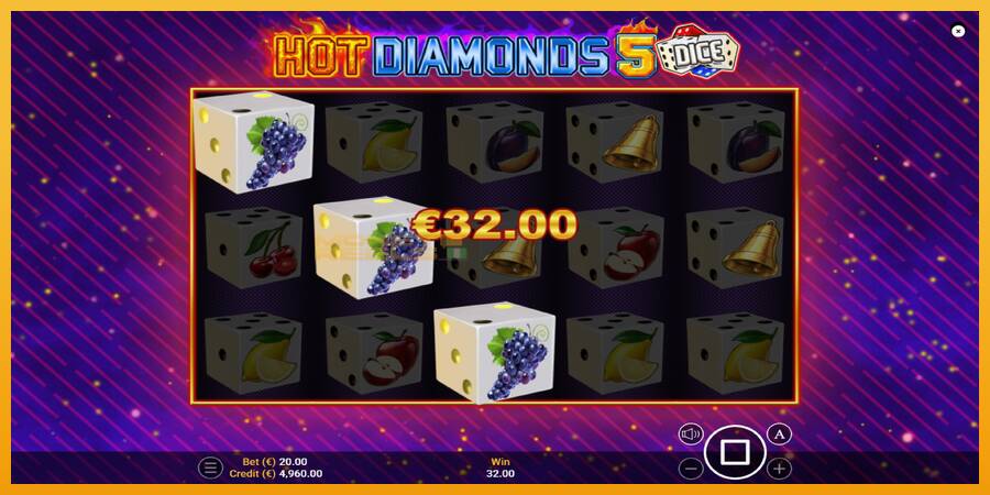 Hot Diamonds 5 Dice automat za igre na sreću, slika 2