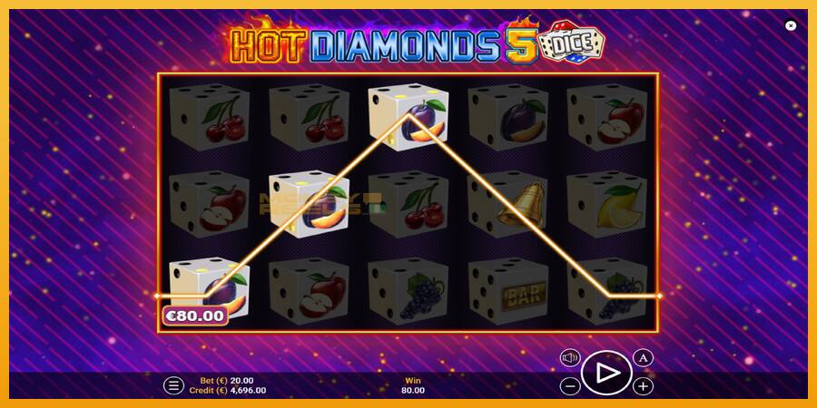 Hot Diamonds 5 Dice automat za igre na sreću, slika 3