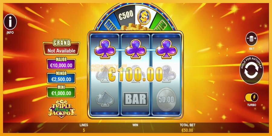 Triple Money Jackpot automat za igre na sreću, slika 4