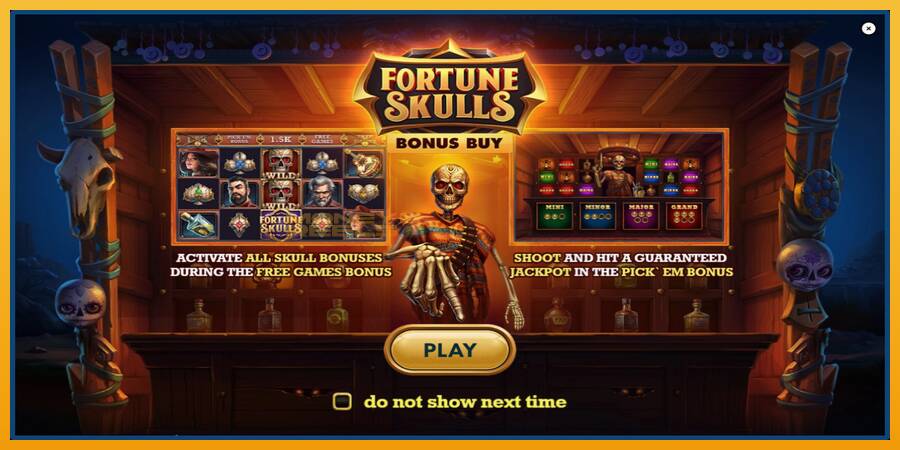 Fortune Skulls Bonus Buy automat za igre na sreću, slika 1