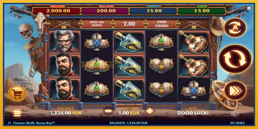 Fortune Skulls Bonus Buy automat za igre na sreću, slika 2