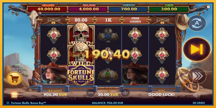 Fortune Skulls Bonus Buy automat za igre na sreću, slika 4